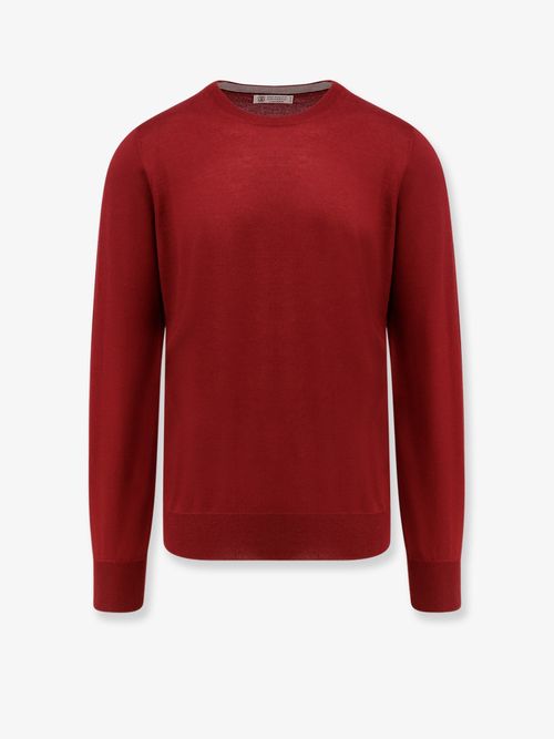 Cashmere and Silk Blend Sweater — Red