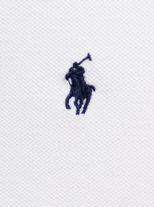Logo-Embroidered Cotton Polo Shirt — White