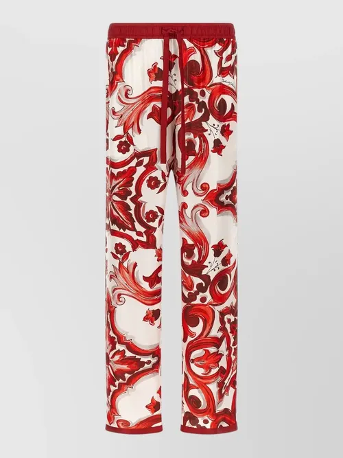 Dolce&Gabbana - vanity straight leg printed lightweight pant