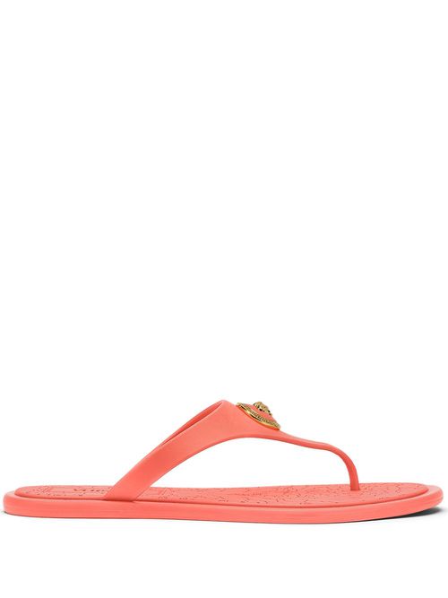 베르사체 여성 Alia La Medusa-plaque flip flops - 오렌지 10162481A10983