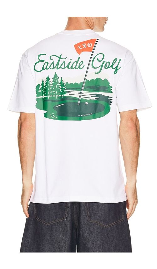 Eastside Golf Pin High Tee in White. S. Also in M, L, XL/1X