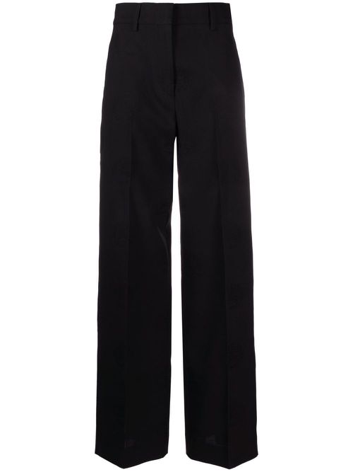 Wide-leg tailored trousers - Black