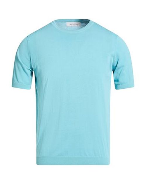 Man Sweater Turquoise Size XL Cotton