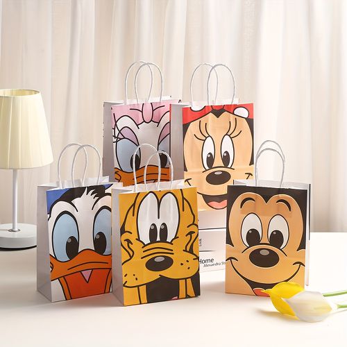 TEMU 5pcs & Printed Paper Shopping Bags For Kids' Birthday Party Gift Bag