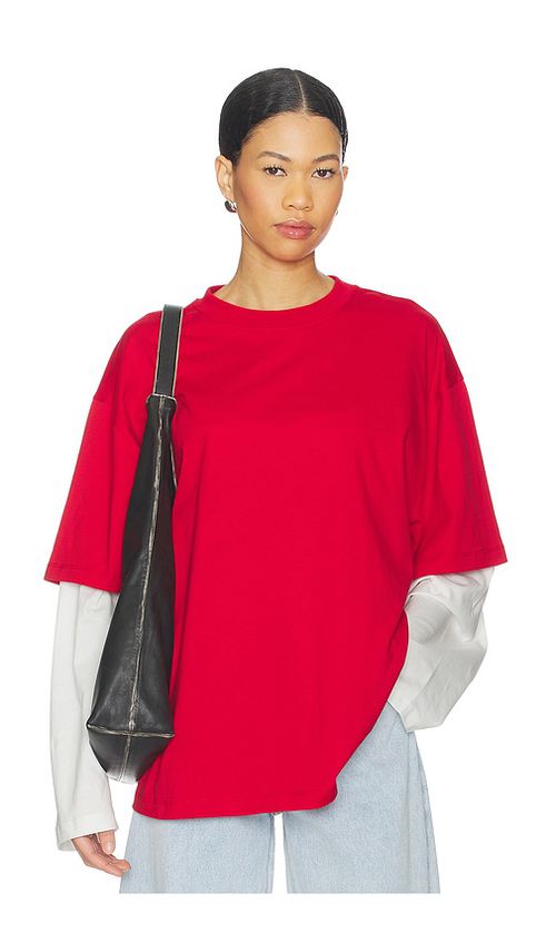 LIONESS Bottega Shirt in Red,White. - S also in XXS, XS, M