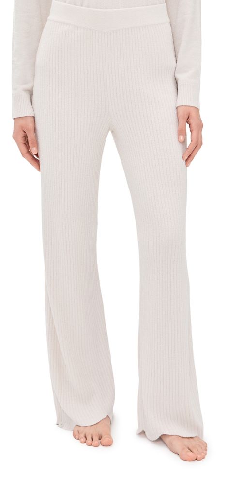 CozyChic Ultra Lite Ribbed Scallop Pants Sand Dune