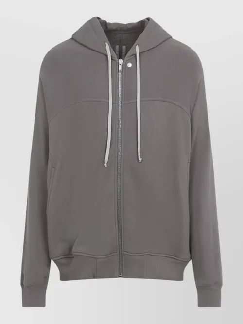 Rick Owens - hooded jacket drawstring ribbed cuffs he