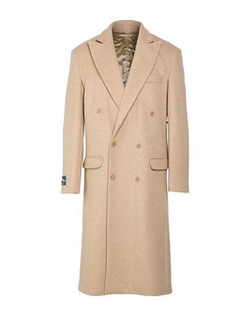 Family First Milano Man Coat Beige Size 34 Wool, Polyester