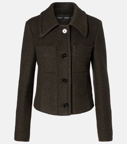 Kinsley wool-blend twill bouclé jacket