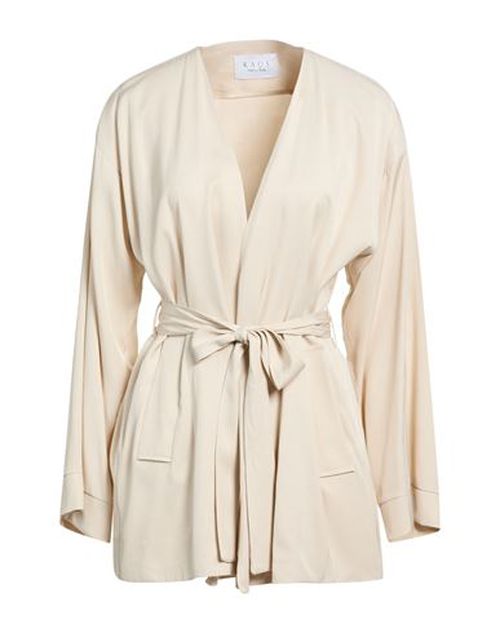 Woman Jacket Beige Size 12 Viscose