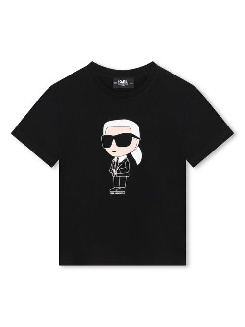 Graphic-print cotton T-shirt - Black