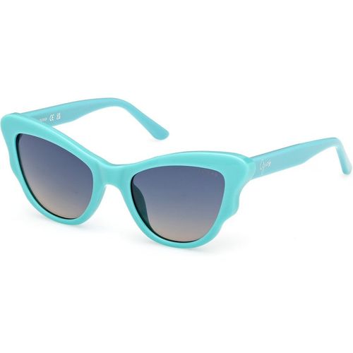 Guess Unisex Guess GU00228 87W Gafas de sol Inyectado Turquesa Azul Cat Eye Norma