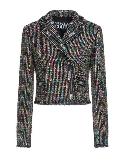 Woman Blazer Black Size 4 Viscose, Cotton, Polyester, Polyamide, Acrylic