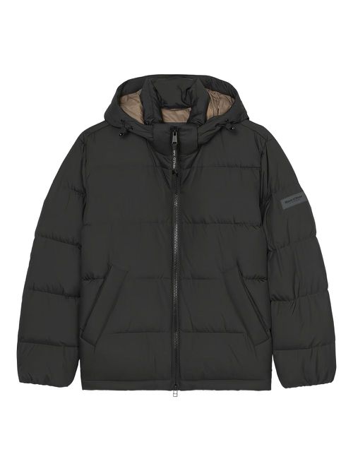 Padded hooded jacket - Black