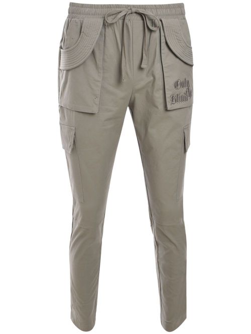 Twill cargo trousers - Brown