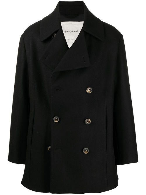 The Acrobat double-breasted coat - Black