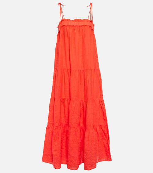Charlie tiered linen maxi dress