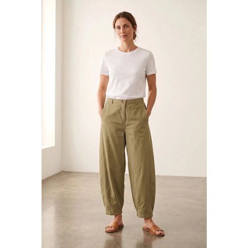 Secret Label Womens Linen Blend Barrel Leg Trousers - Camel Cotton - 24 Regular UK Women