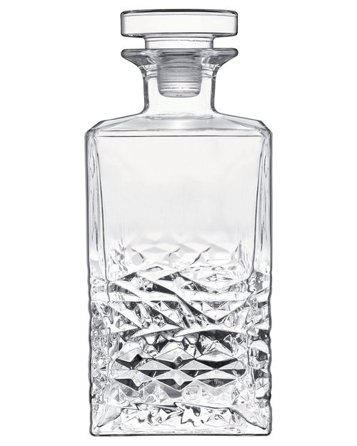 Luigi Bormioli Mixology 25.25Oz Textures Spirits Decanter With Airtight Glass Stopper
