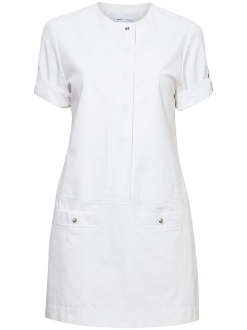 Short-sleeve cotton mini dress