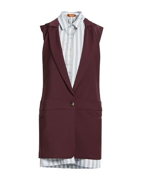 Woman Mini dress Plum Size 2 Polyester, Wool, Elastane