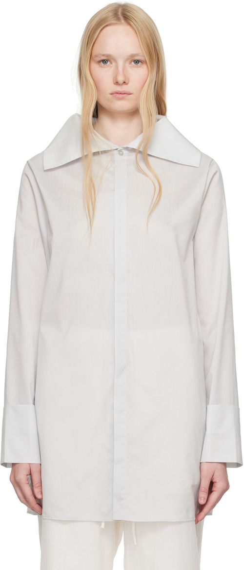Ruohan Gray Water Color Tinos Long Sleeve Shirt