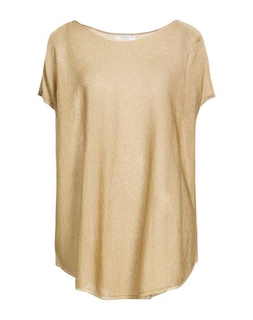 Woman Sweater Gold Size 1 Acetate, Metallic fiber, Polyamide