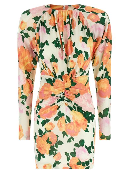 Floral Print Viscose Dress — Multicolor