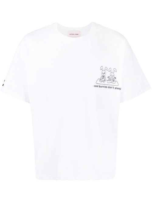 Bunny-print T-shirt - White