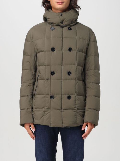 Coat Men color Green