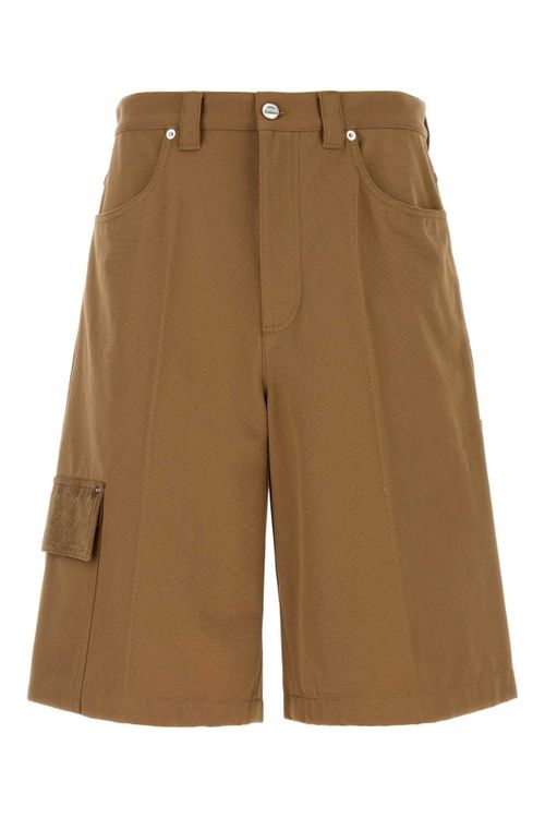 Cotton Bermuda Shorts — Camel