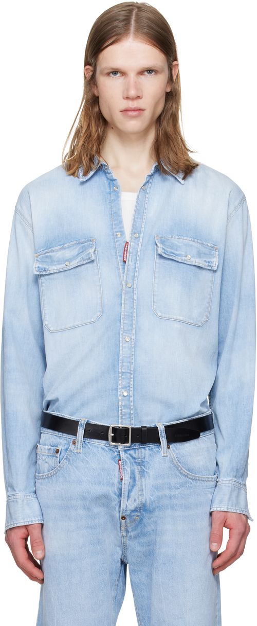 Blue Light Wash Canadian Vintage Denim Shirt