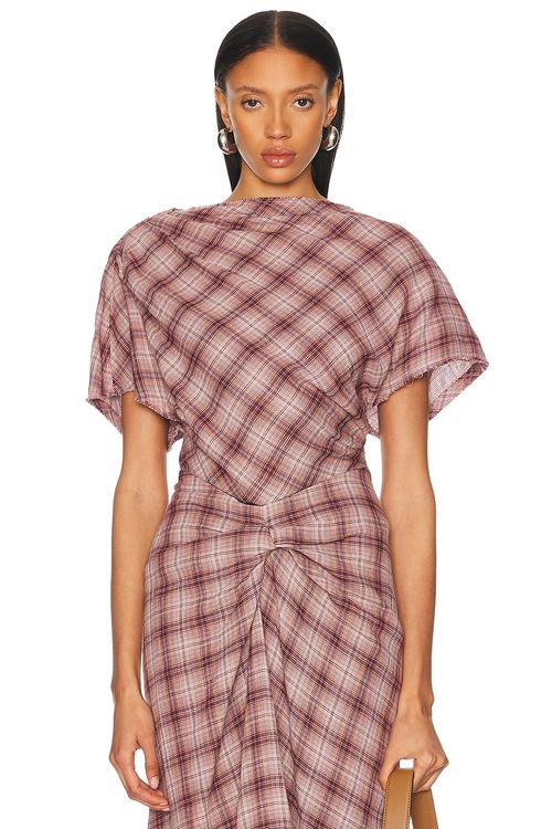 Isabel Marant Etoile Neyela Top in ROSEWOOD - Mauve,Purple. 42 also , 36