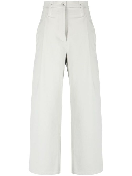 Wide-leg cropped trousers - Grey