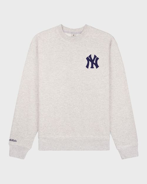 Sporty & Rich Sweatshirt Heritage Yankees Crewneck Grey