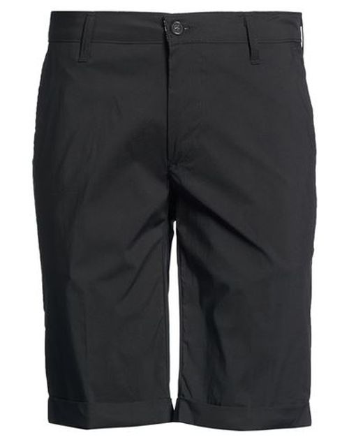 Man Shorts & Bermuda Shorts Black Size 30 Cotton, Nylon, Elastane
