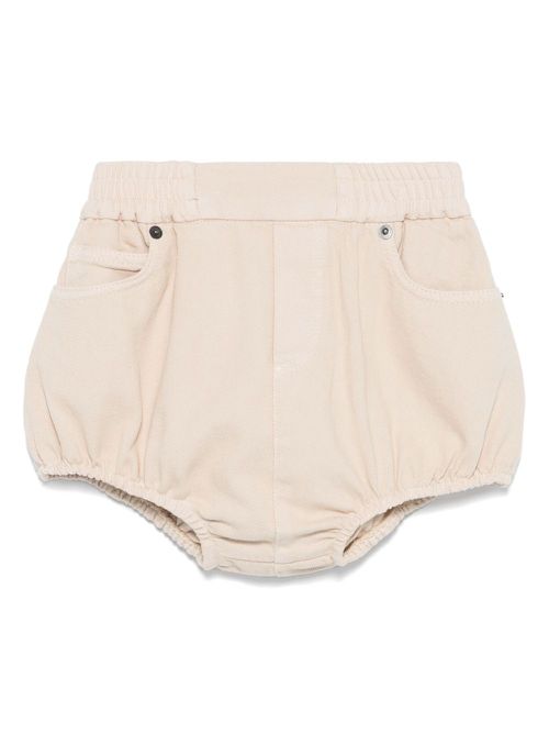 Logo-embroiderede shorts - Neutrals