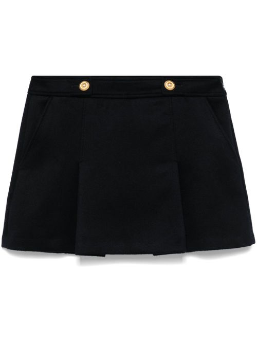 Pleated mini skirt - Blue