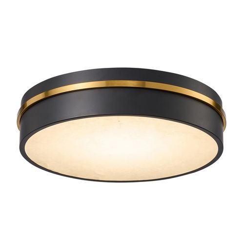 Black, Brass LED Flush Mount from the Dax Collection