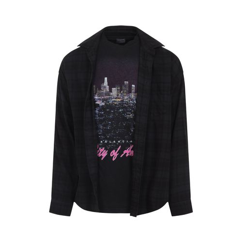 Poplin and Jersey Layered Shirt