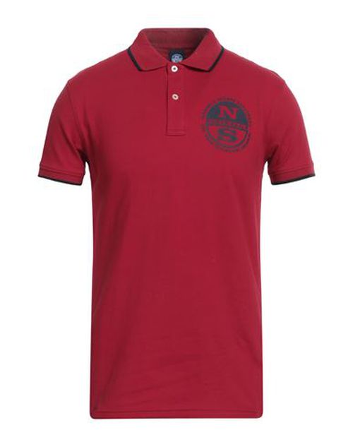 North Sails Man Polo shirt Burgundy Size M Cotton, Polyester, Elastane