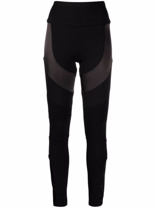 Panelled cotton leggings