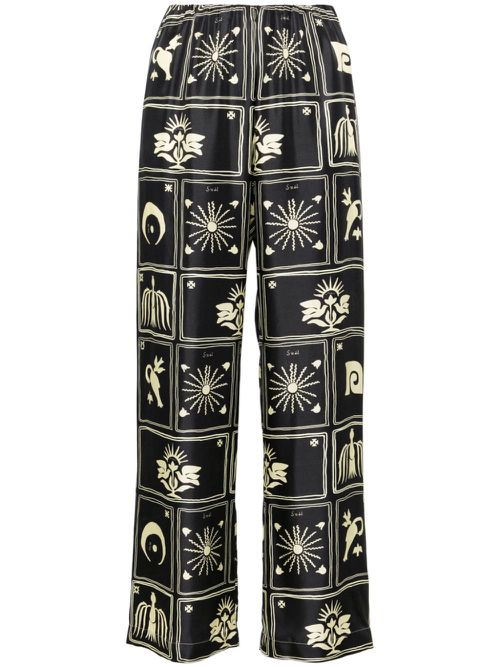 Brenda silk trousers - Black