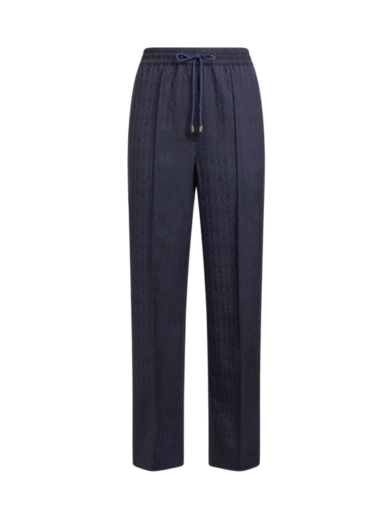 Wool Jacquard Jogging Trousers