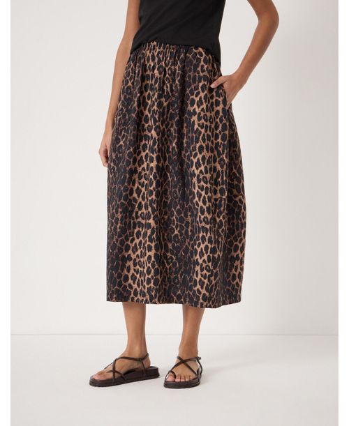 Women's Liddie Air Flow Barrel Midi Skirt - Soft leopard