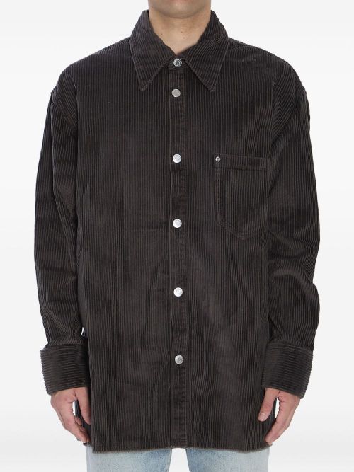 Cotton Corduroy Overshirt — Grey