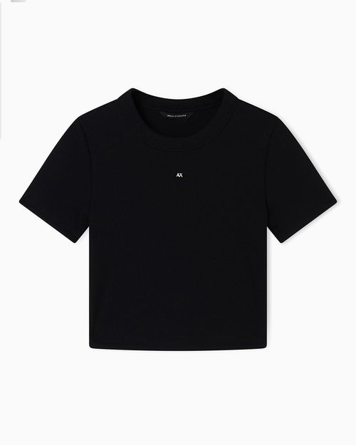 Cropped T-shirt with logo