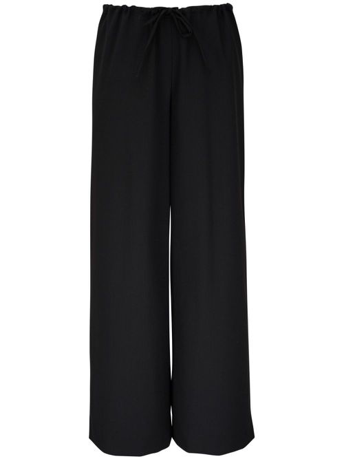 High-waist wide-leg trousers - Black