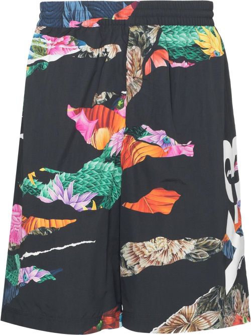 Floral-print swim shorts - Black