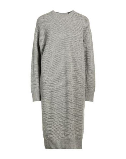 Woman Midi dress Grey Size S Virgin Wool, Silk, Cashmere